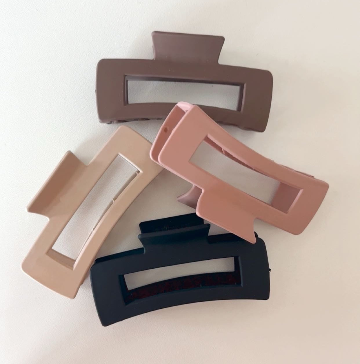 Neutral Rectangle Claw Clip