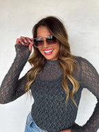 Jolie Lace Thumbhole Layering Top--Pre Order