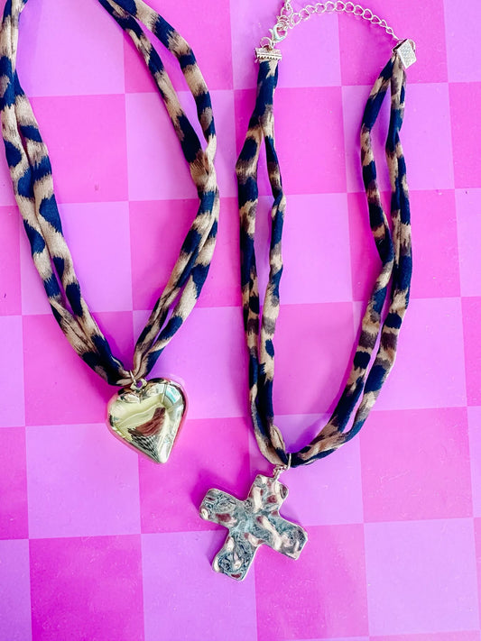 Untamed Scarf Cross Necklace